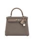 Kelly 25, &pound;15,000, Handbags, Brown/Grey, Leather, Front view